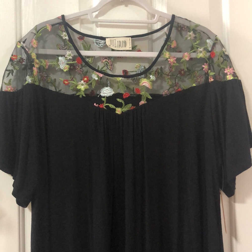 Floral Black Dress